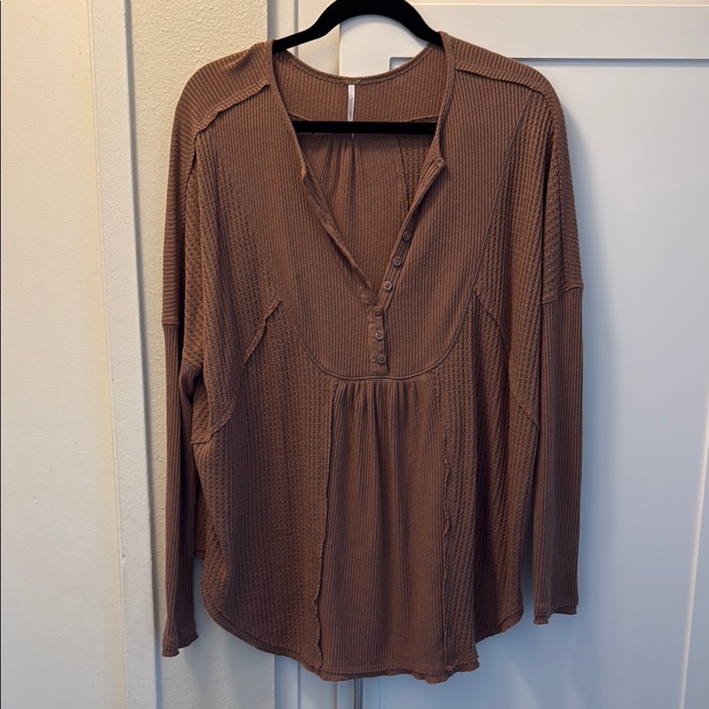 Free people Brown Tunic Top